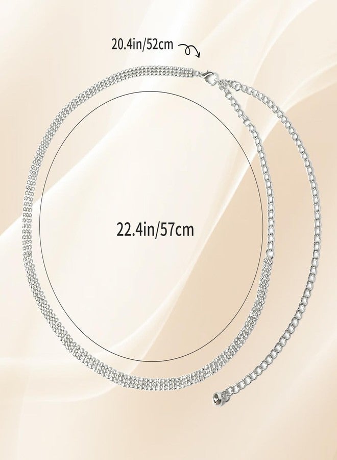 Gallipower Chain Belts for Women, Adjustable Silver Metal Chain Belt,Fashion Metal Waist Chain Chunky Belts for Dresses Jeans - Image 2